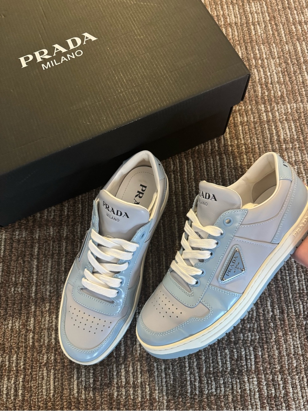 Prada Leather Sneakers - Picture 10 of 11